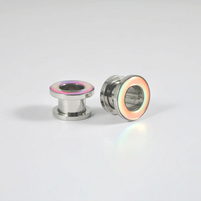 2Gb Nerūsējošā tērauda ausu stiepšanās rozā zibspuldzes plēve ausu aizbāžņi Earlets mērierīces paplašinātājs sievietēm vīriešiem ķermeņa pīrsingu rotaslietas 6-25mm