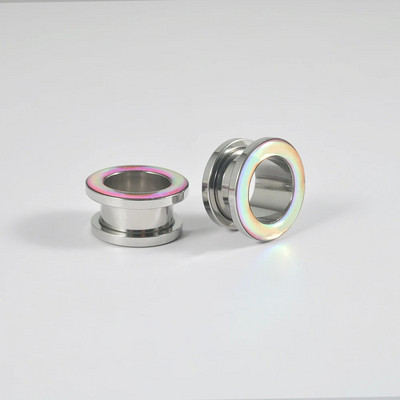 2Gb Nerūsējošā tērauda ausu stiepšanās rozā zibspuldzes plēve ausu aizbāžņi Earlets mērierīces paplašinātājs sievietēm vīriešiem ķermeņa pīrsingu rotaslietas 6-25mm