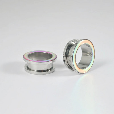 2Gb Nerūsējošā tērauda ausu stiepšanās rozā zibspuldzes plēve ausu aizbāžņi Earlets mērierīces paplašinātājs sievietēm vīriešiem ķermeņa pīrsingu rotaslietas 6-25mm