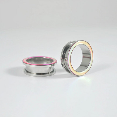 2Gb Nerūsējošā tērauda ausu stiepšanās rozā zibspuldzes plēve ausu aizbāžņi Earlets mērierīces paplašinātājs sievietēm vīriešiem ķermeņa pīrsingu rotaslietas 6-25mm