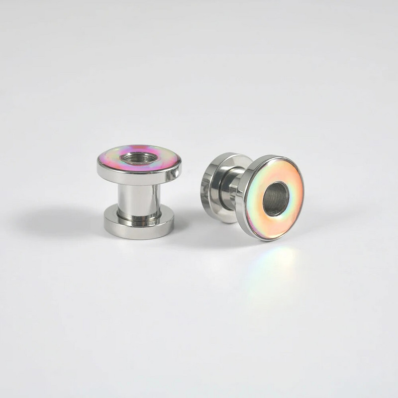 2Gb Nerūsējošā tērauda ausu stiepšanās rozā zibspuldzes plēve ausu aizbāžņi Earlets mērierīces paplašinātājs sievietēm vīriešiem ķermeņa pīrsingu rotaslietas 6-25mm