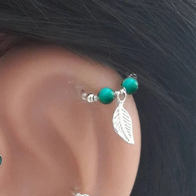 Turkio spalvos kremzlinis auskaras kremzlinis lankelis Auskarai TinyTurquoise