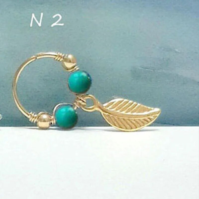 Tirkīza skrimšļa auskari skrimšļa stīpas auskari TinyTurquoise