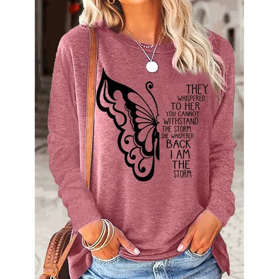 Sieviešu vienkrāsaini T-krekli Smieklīgi 3D ģeometriski apdrukai ar O veida izgriezumu Modes Harajuku Lielizmēra T-krekli ar garām piedurknēm sieviešu apģērbiem