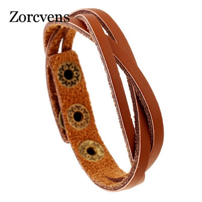 ZORCVENS 2023 Cheap Wholesale Fashion Men Leather Bracelet 100% Brand New Trendy Bracelet