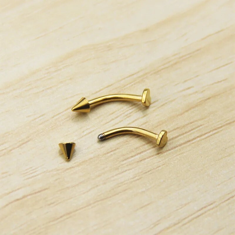 2db 1,2x8mm cirkon banán gyűrű ajak Daith Helix fülbevaló test ékszerek rozsdamentes acél szemöldök gyűrűk piercing stud ívelt súlyzó