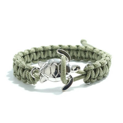 Roku darbs Paracord Survival Rokassprādze Vīriešu Jūras Bruņurupuča Rokassprādze Regulējama Virve Braslet Puisim Dāvanu Rokas Rotaslietas Pulseira