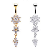 Vízcsepp alakú sebészeti rozsdamentes acél köldökgyűrűk Szexi testpiercing Ékszerrudak Piercingek Köldökpiercing Nincs Umbigo