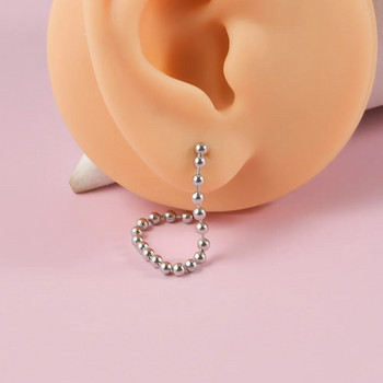 1 τμχ 316LS Surgical Steel Cross Ear Studs Μακριές Μικρές Χάντρες Κουνιέται Αυτί Tragus Cartilage Helix Punk Σκουλαρίκια Piercing Κοσμήματα