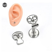 1 tk F136 titaanist meeste ehted kõrvarõngad trukid retrostiilis gooti pealuu piraat pealuu mootorratas titaanist terasest kõrvarõnga keha Pi