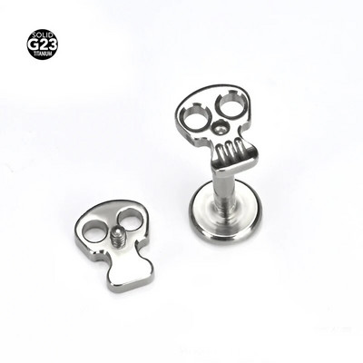 1 tk F136 titaanist meeste ehted kõrvarõngad trukid retrostiilis gooti pealuu piraat pealuu mootorratas titaanist terasest kõrvarõnga keha Pi