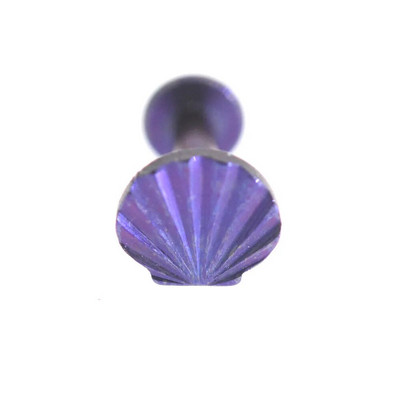 16G G23 Titanium Anodizing Shell Moon Cartilage Helix Ear Piercing Body Jewelry ASTM F136 Internal Thread Screw Labret Piercing