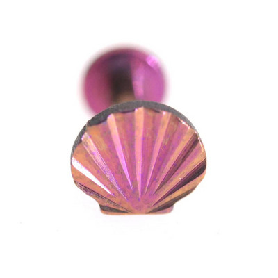 16G G23 Titanium Anodizing Shell Moon Cartilage Helix Ear Piercing Body Jewelry ASTM F136 Internal Thread Screw Labret Piercing