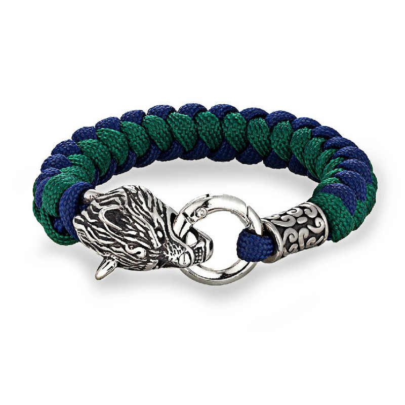 Roku darbs norvēģu ķeltu vilka galvas rokassprādzes vīriešiem Viking Paracord virve izdzīvošanas rokassprādze nerūsējošā tērauda aksesuāri āra rotaslietas