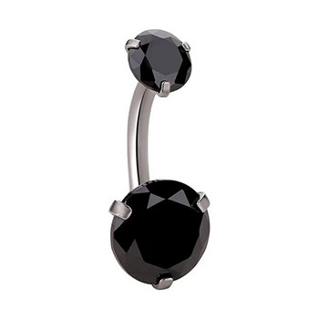 1 τεμ. Δαχτυλίδι με κοιλιά από τιτάνιο με εσωτερικό σπείρωμα ομφαλό τρυπήματος CZ Σκουλαρίκι για τρύπημα με κοιλιακό δαχτυλίδι Body Jewelry Ombligo 14G