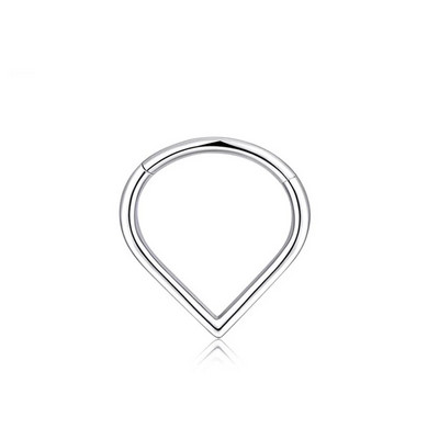 Jauns G23 titāna krāsains CZ asaru starpsienas gredzens 16G deguna gredzens ar šarnīrveida segmentu pīrsings spirāles skrimslisTragus auskaru rotaslietas