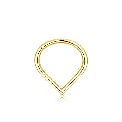 Jauns G23 titāna krāsains CZ asaru starpsienas gredzens 16G deguna gredzens ar šarnīrveida segmentu pīrsings spirāles skrimslisTragus auskaru rotaslietas