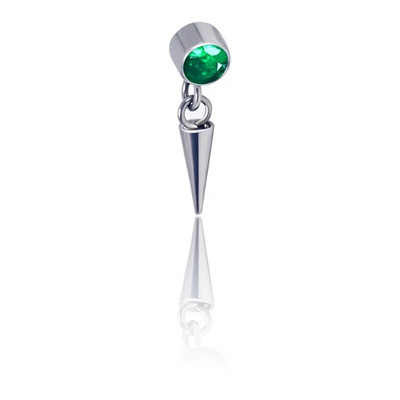 1db ASTM F136 titán 16G virág CZ Drop Dangle lapos fülbevaló Tragus Helix Lobe Stud piercing ékszer