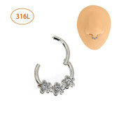 1tk Unisex Kõrva Helix augustamine ehted nina augustamise rõngas nina manseti augustamise rõngas 8-10 mm CZ kristall nina vaheseina augustused Clicker