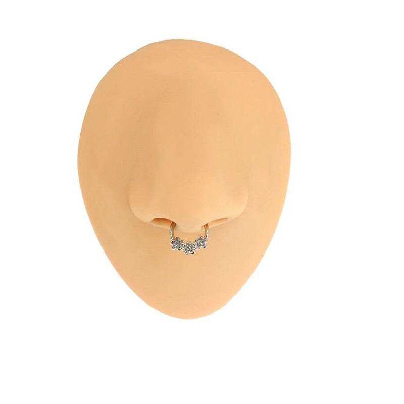 1tk Unisex Kõrva Helix augustamine ehted nina augustamise rõngas nina manseti augustamise rõngas 8-10 mm CZ kristall nina vaheseina augustused Clicker