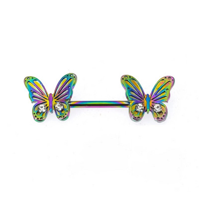 2tk 14G 1,6x15mm Seksikas kristallmadu nibukangi rõngad Opaalkassi liblikas niburõngas kangiga augustamine ehted meestele tüdrukule