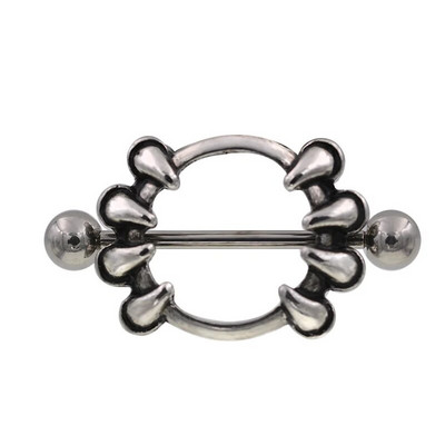 1Pair 316L Ķirurģiskā tērauda šķembu krāsa Krūšu stieņa pīrsings Nombril stieņa ķermeņa rotaslietas panku krūšu pīrsings Bohemia stieņa gredzeni