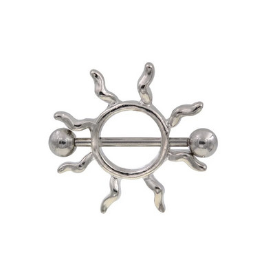 1Pair 316L Ķirurģiskā tērauda šķembu krāsa Krūšu stieņa pīrsings Nombril stieņa ķermeņa rotaslietas panku krūšu pīrsings Bohemia stieņa gredzeni