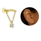 1Gb Ķirurģiskā tērauda pušķis 16G starpsienas 8mm piekarināmas ķermeņa rotaslietas sievietēm Rotaslietas Aksesuāri caurdurti deguna gredzeni auskari