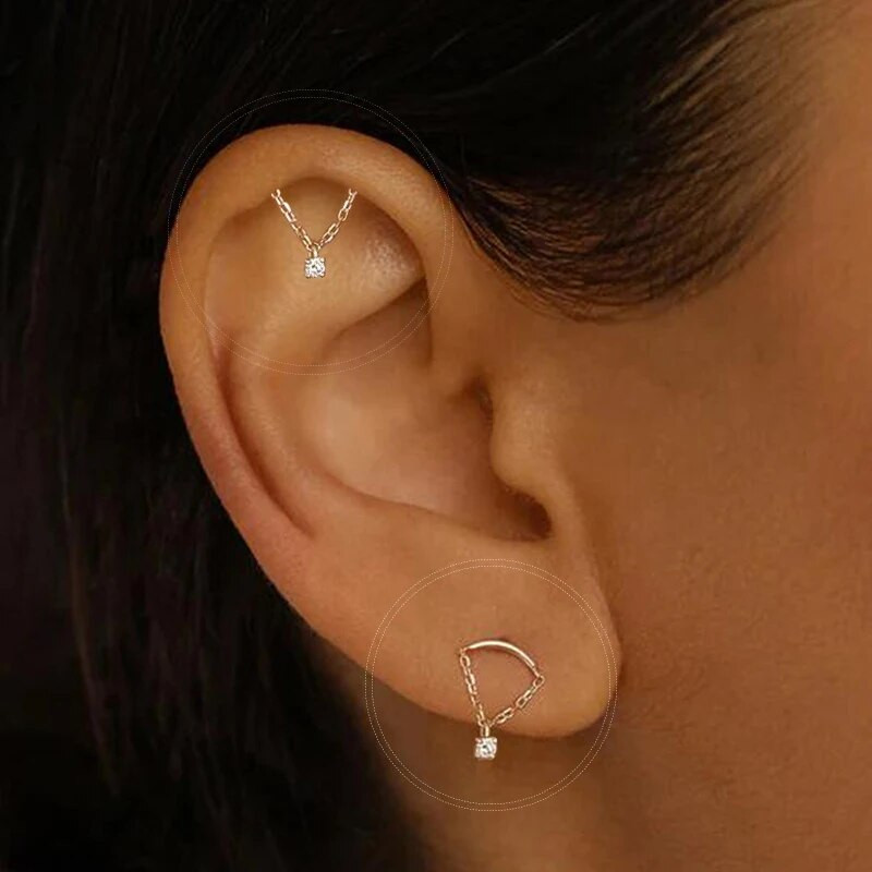 1Gb Ķirurģiskā tērauda pušķis 16G starpsienas 8mm piekarināmas ķermeņa rotaslietas sievietēm Rotaslietas Aksesuāri caurdurti deguna gredzeni auskari