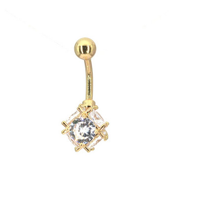 Surigcal Steel Full Zircon Navel Piercing Ombligo CZ Ball Nombril Μόδα στυλ Piercing Ζιργκόν Opal αφαλός δαχτυλίδια με κοιλιά