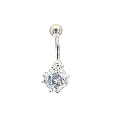 Surigcal Steel Full Zircon Navel Piercing Ombligo CZ Ball Nombril Μόδα στυλ Piercing Ζιργκόν Opal αφαλός δαχτυλίδια με κοιλιά