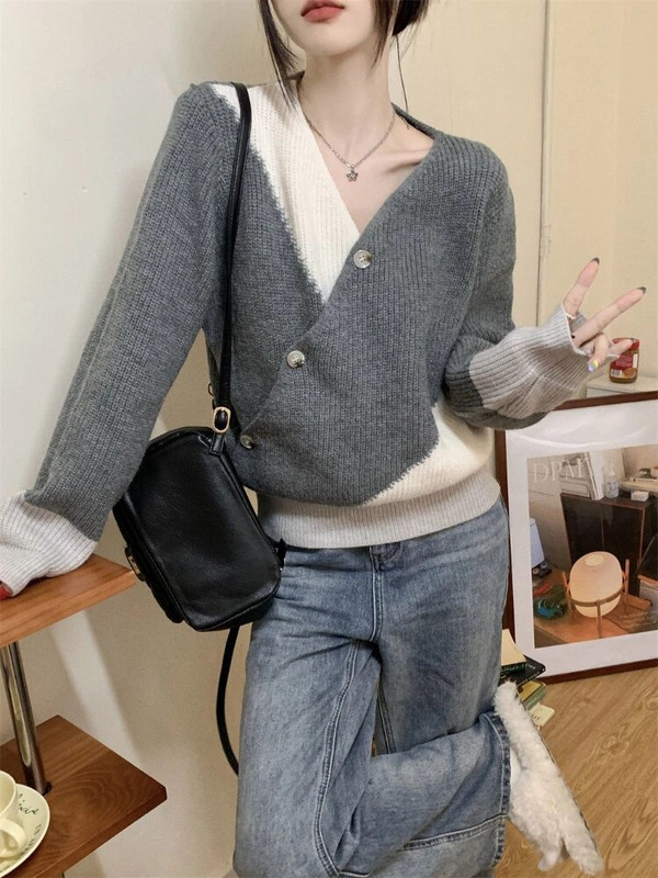 Moodsad naiste kampsunid 2023. aasta talvine pikkade varrukatega topp LÕBED Korea moodsad pulloverid, üle suurusega O-kaelusega kudumid, soojad džemprid, topsid