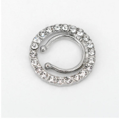 2PCS Okrugli CZ lažni piercing za bradavice Set prstena za bradavice bez piercinga Cvjetni lažni nakit za bušenje bradavica Skupno