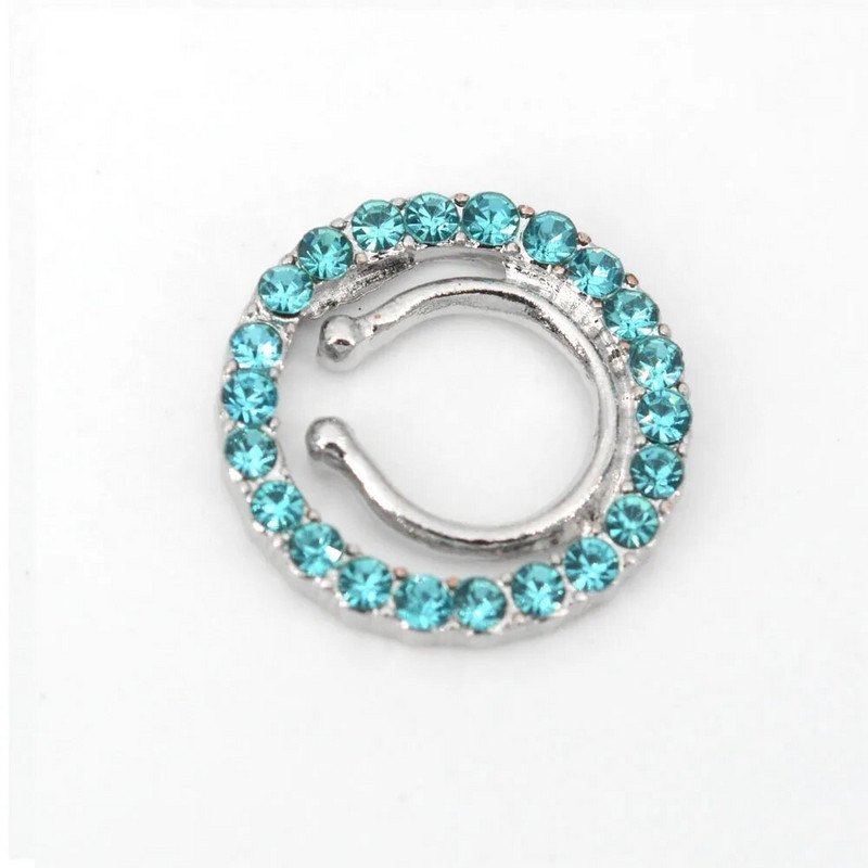 2PCS Okrugli CZ lažni piercing za bradavice Set prstena za bradavice bez piercinga Cvjetni lažni nakit za bušenje bradavica Skupno