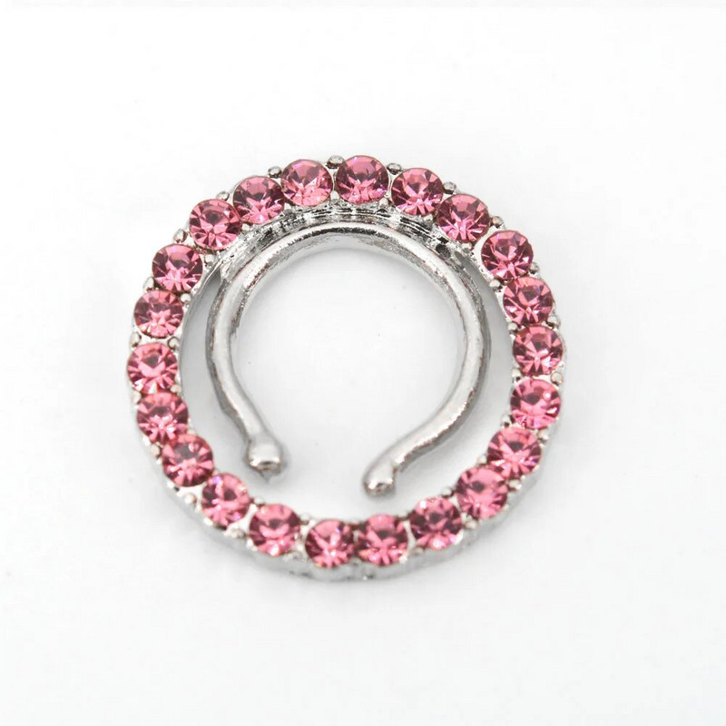 2PCS Okrugli CZ lažni piercing za bradavice Set prstena za bradavice bez piercinga Cvjetni lažni nakit za bušenje bradavica Skupno