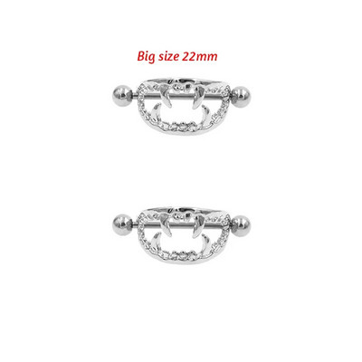 Jeftine, velike, male, nove divlje lubanje vampira u obliku bradavica Mješovite veličine naušnice s utegom za piercing, modni nakit