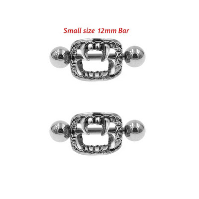 Jeftine, velike, male, nove divlje lubanje vampira u obliku bradavica Mješovite veličine naušnice s utegom za piercing, modni nakit