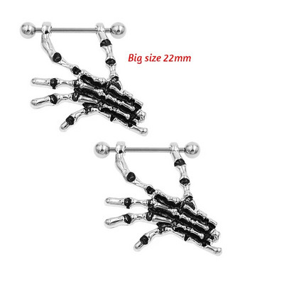 Jeftine, velike, male, nove divlje lubanje vampira u obliku bradavica Mješovite veličine naušnice s utegom za piercing, modni nakit