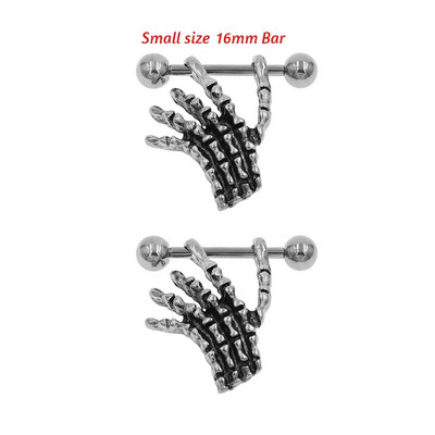 Jeftine, velike, male, nove divlje lubanje vampira u obliku bradavica Mješovite veličine naušnice s utegom za piercing, modni nakit