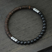 Uus kookoshelmestega käevõru meestele 6 mm looduslik sinine liivakivi tiigrisilmad kivist käevõru Chakra energia käevõru jooga puidust brazalet