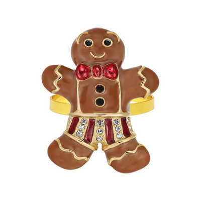 6Gb Melnā brieža galvas salvešu gredzeni Ziemassvētku salvešu gredzenu turētāji Ziemeļbrieža salvešu sprādze Helovīna vakariņām kāzu galds