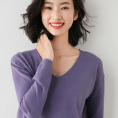 Γυναικείο πουλόβερ Φθινοπωρινό Χειμώνα μασίφ πλεκτά Κορεάτικη μόδα Πλεκτά πουλόβερ με λαιμόκοψη V Basic Basic Casual Jumpers Stretch Πλεκτά πουλόβερ