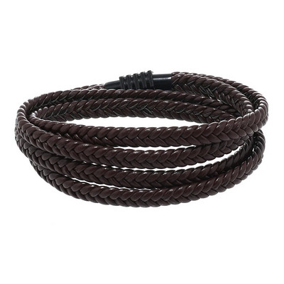 2023. gada moderna ģeometriska ādas rokassprādze vīriešiem Megnetic daudzslāņu virves luksusa rokassprādze vīriešiem Pulseras Hombre oriģinālas dāvanas vīrietim