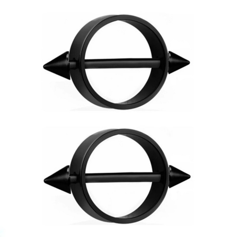 2 buc. Piercing mamelon din oțel inoxidabil, aripi negre sexy, inimi, inele pentru sâni pentru femei, piercing pentru corp, accesoriu de bijuterii