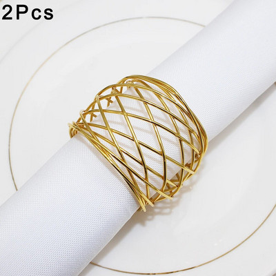 2Gb/4Gb Zelta salvešu gredzeni Metāla dobi salvešu turētāji kāzu dzimšanas dienai Baby Shower Ziemassvētku vakariņu galda dekors ERM01