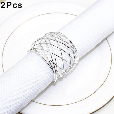 2Gb/4Gb Zelta salvešu gredzeni Metāla dobi salvešu turētāji kāzu dzimšanas dienai Baby Shower Ziemassvētku vakariņu galda dekors ERM01