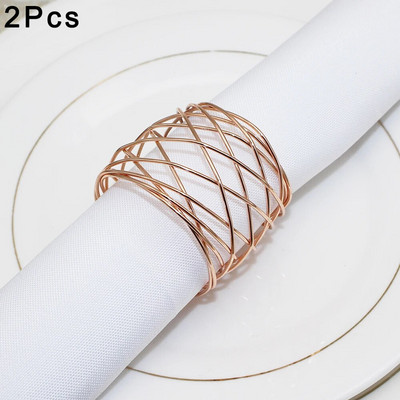 2Gb/4Gb Zelta salvešu gredzeni Metāla dobi salvešu turētāji kāzu dzimšanas dienai Baby Shower Ziemassvētku vakariņu galda dekors ERM01