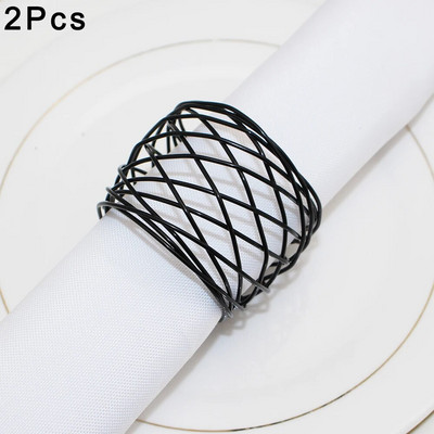 2Gb/4Gb Zelta salvešu gredzeni Metāla dobi salvešu turētāji kāzu dzimšanas dienai Baby Shower Ziemassvētku vakariņu galda dekors ERM01