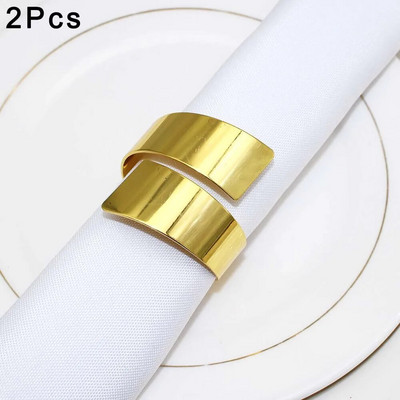 2Gb/4Gb Zelta salvešu gredzeni Metāla dobi salvešu turētāji kāzu dzimšanas dienai Baby Shower Ziemassvētku vakariņu galda dekors ERM01