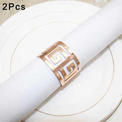 2Gb/4Gb Zelta salvešu gredzeni Metāla dobi salvešu turētāji kāzu dzimšanas dienai Baby Shower Ziemassvētku vakariņu galda dekors ERM01